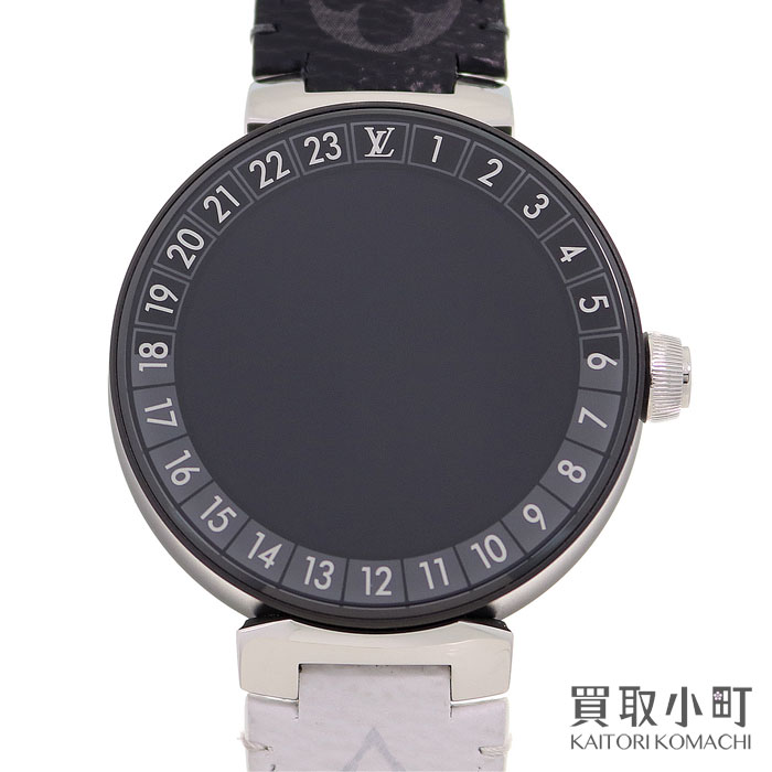 Louis Vuitton Connected Watch Tambour Horizon V2 Matte Black 42 Monogram Split | eBay