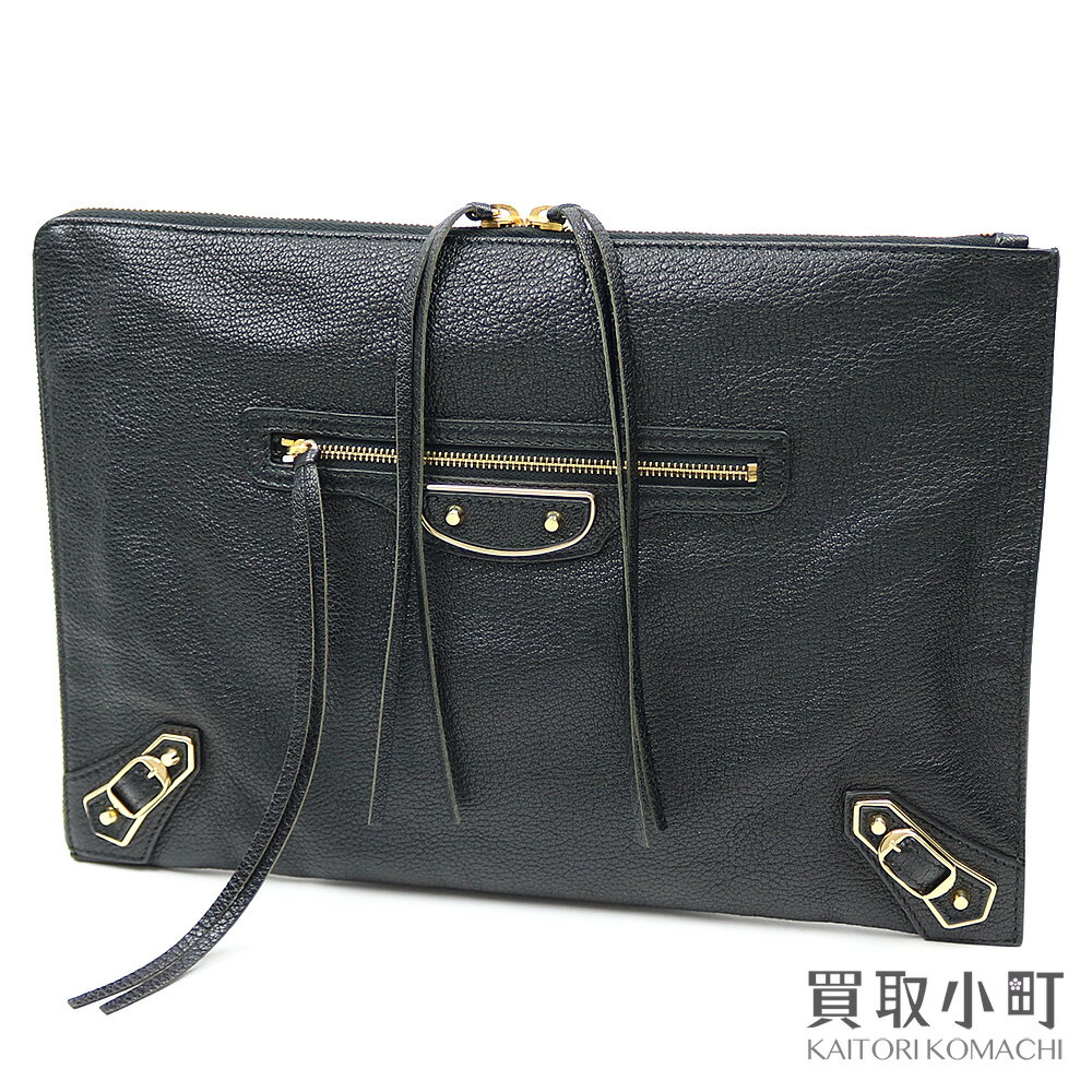 ʡۥХ󥷥BALENCIAGAۥ饷å ᥿륨å åХå Υ ȥ ɥȥ ֥å쥶 #E 390186 AQ40N 1000 NOIR GOAT SKIN CLASSIC METAL EDGE CLUTCH BAGA󥯡ۡš