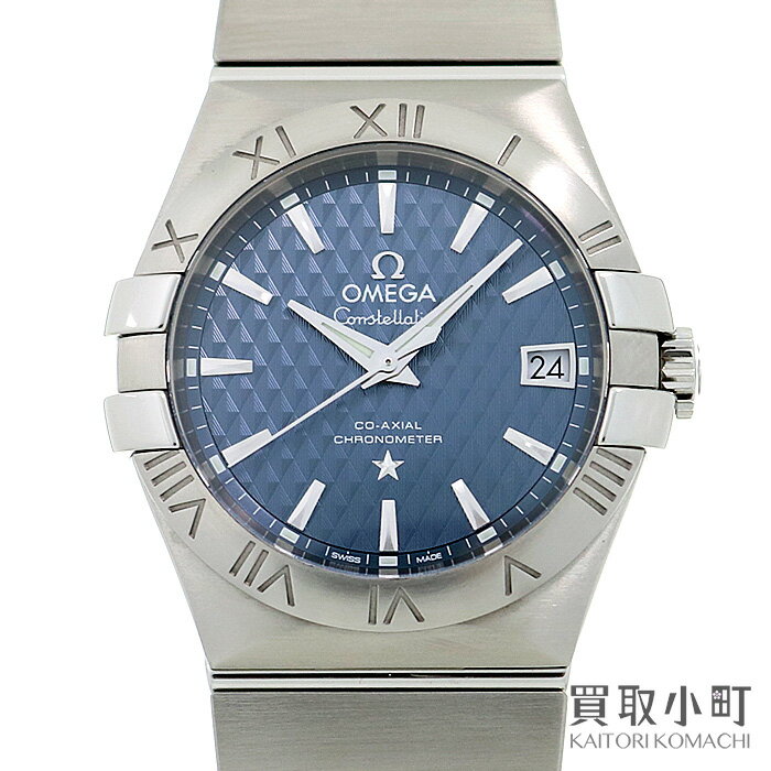 【美品】オメガ 【OMEGA】 123.10.35.20.03.002 コンステレーション コーアクシャル 35MM オートマティック ミディアム ウォッチ ブルー SSブレス ブラッシュ ボーイズ 男女兼用腕時計 CONSTELLATION CO&#8209;AXIAL WATCH【Aランク】【中古】