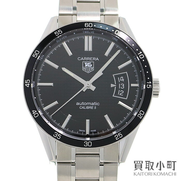 【美品】タグホイヤー 【TAGHeuer】 カレラ キャリバー5 デイト オートマティック ブラック ...