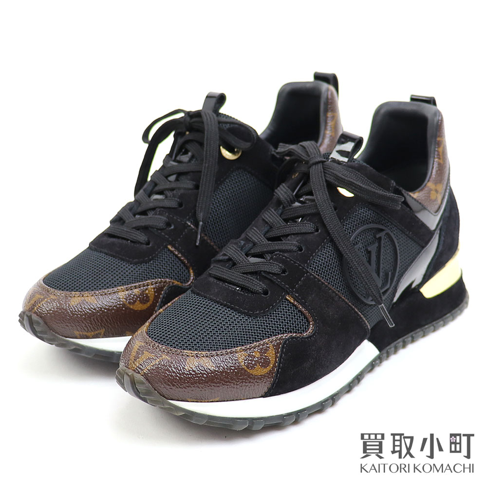 楽天市場 未使用品 ルイヴィトン Louis Vuitton 1a3cw1 ランアウェイライン スニーカー レディース パテントモノグラムキャンバス Lv シューズ 婦人靴 36 5 Run Away Sneakers Monogram Sランク 新品同様 中古 買取小町