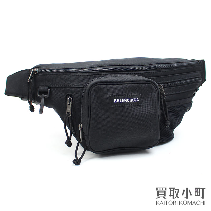 【美品】バレンシアガ 【BALENCIAGA】 エクスプローラー マルチジップ ベルトパック ブラック ナイロンキャンバス ベルトバッグ クロスボディショルダー ウエストポーチ 620261 H75CX 1000 #V EXPLORER MULTIZIP BELTPACK NOIR【Aランク】【中古】