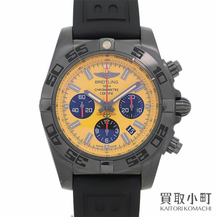 【美品】ブライトリング【BREITLING】クロノマット44 ブラックスティール クロノグラフ オー ...