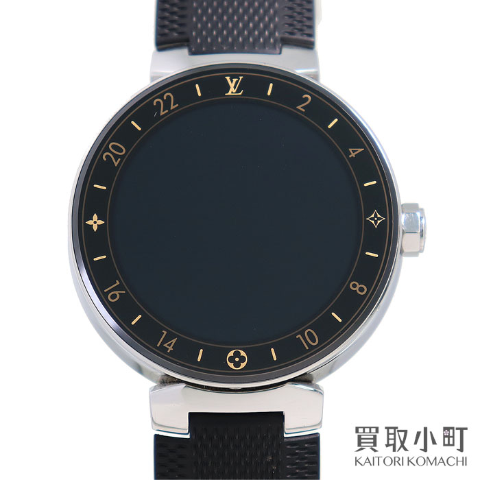 ルイヴィトン 【LOUIS VUITTON】 コネクテッド タンブール ホライゾン ダミエ グラフィット ラバーストラップ デジタル スマートウォッチ 男女兼用腕時計 QA003Z LV CONNECTED TAMBOUR HORIZON DAMIER GRAPHITE 42【ABランク】【中古】のサムネイル