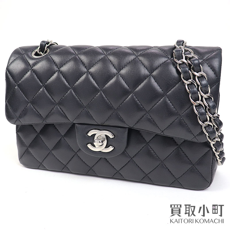 シャネル 【CHANEL】 マトラッセ23 クラシック フラップバッグ ブラック シルバー金具 ラムスキン スモール Wチェーンショルダー ダブルフラップ ココマークツイストロック キルティング ニ重蓋 定番 A01113 #25 CLASSIC FLAP BAG【Bランク】【中古】のサムネイル
