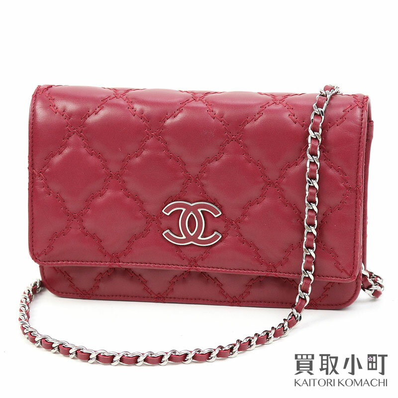 シャネル【CHANEL】ハンプトン チェーンウォレット バーガンディ キルティングレザー チェーンショルダーバッグ ポシェット クラッチ 財布 サイフ 斜め掛け #18 Wallet On chain Hampton WOC【ABランク】【中古】のサムネイル