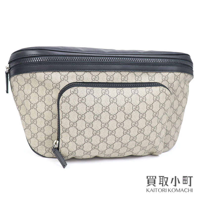 Ggスプリームキャンバス グッチ Eden エデン ボディバッグ ウエストポーチ ショルダー ベージュ ブラック 美品 Gucci ベルトバッグ クロスボディバッグ ベージュ ブラック 9769 Gg Eden 9ikrx 斜め掛け Supreme Canvas Belt Bag Aランク 中古