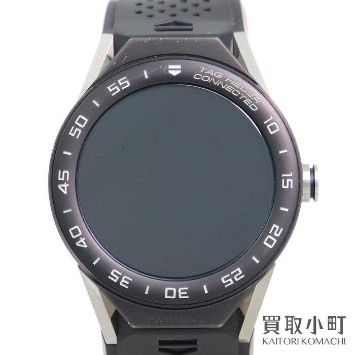 【最大1万円OFFクーポン! 5/20～】タグホイヤー 【TAGHeuer】コネクテッド モジュラー 45mm ブラックマットセラミック製ベゼル ラバーベルト デジタル スマートウォッチ 男女兼用腕時計 SBF8A8001.11FT6076 CONNECTED MODULAR SMAR【中古】