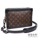 【最大3万円OFFクーポン! 1/1～】【美品】ルイヴィトン 【LOUIS VUITTON】M44427 ソフトトランク モノグラム ブラックレザー オレンジ チェーン ショルダーバッグ メッセンジャー 斜め掛け LV SOFT TRUNK MONOGRAM【Aランク】【中古【中古】