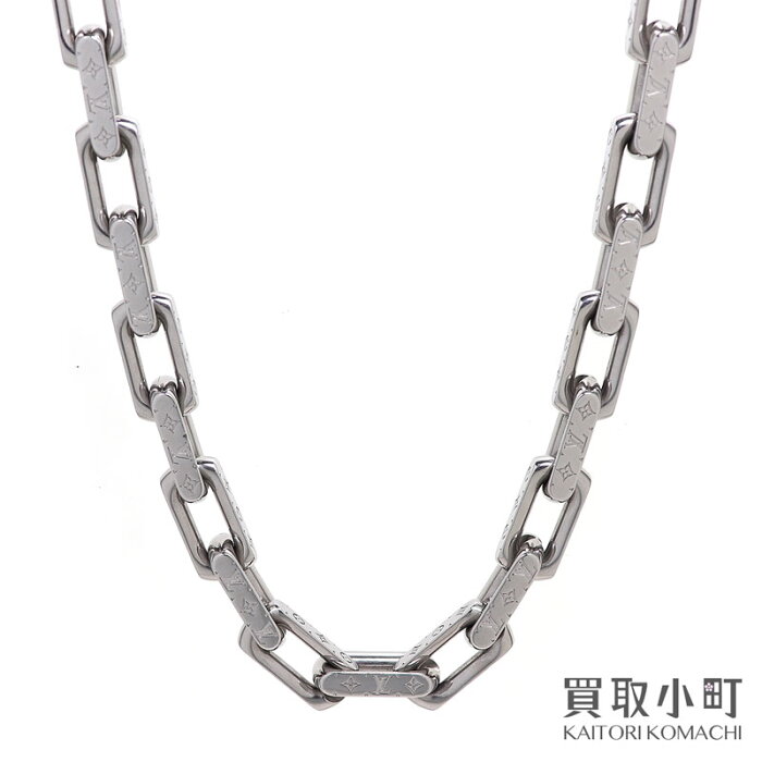 【楽天市場】【美品】ルイヴィトン【LOUIS VUITTON】M00307 コリエ チェーン モノグラム ネックレス シルバー メンズ アクセサリー ファッションジュエリー MONOGRAM