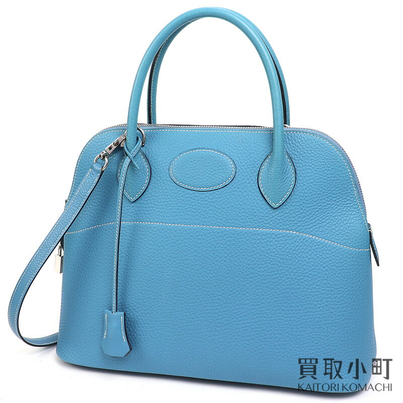 エルメス 【HERMES】 ボリード31 ブルージーン トリヨンクレマンス シルバー金具 2WAYショルダーバッグ ハンドバッグ 029812CK SAC BOLIDE 31 BLUE JEAN TAURILLON CLEMENCE【ABランク】【中古】