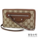 【未使用品】 グッチ × バレンシアガ 【GUCCI×BALENCIAGA】ザ ハッカー プロジェクト ネオクラシック ウォレット ラウンドファスナー長財布 サイフ GGキャンバス 681710 GY5SN 8563 NEO CLASSIC WALLET【Sランク】【新品同様】