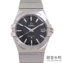 【美品】オメガ 【OMEGA】 123.10.35.60.01.001 コンステレーション 35MM ミディアム クォーツ ウォッチ ブラック SSブレス ブラッシュ メンズ ボーイズ 男女兼用腕時計 CONSTELLATION WATCH QZ【Aランク】【中古】