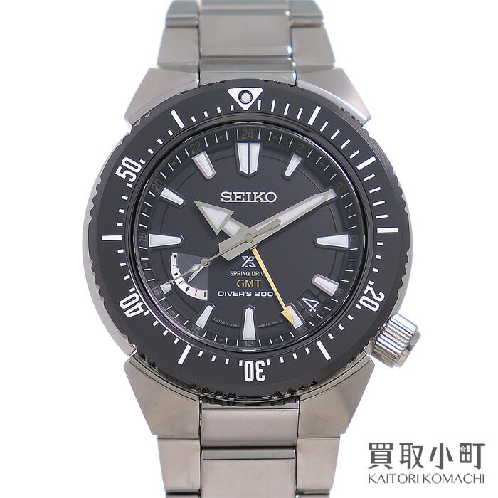 【美品】セイコー【SEIKO】プロスペックス ダイバースキューバ トランスオーシャン スプリングドライブ GMT オートマティック ブラック チタンベルト メンズ 自動巻き 男性用腕時計 SBDB017 5R66-0BE0 PROSPEX DIVERSCUBA TRANSOCEAN WATCH【Aランク】【中古】