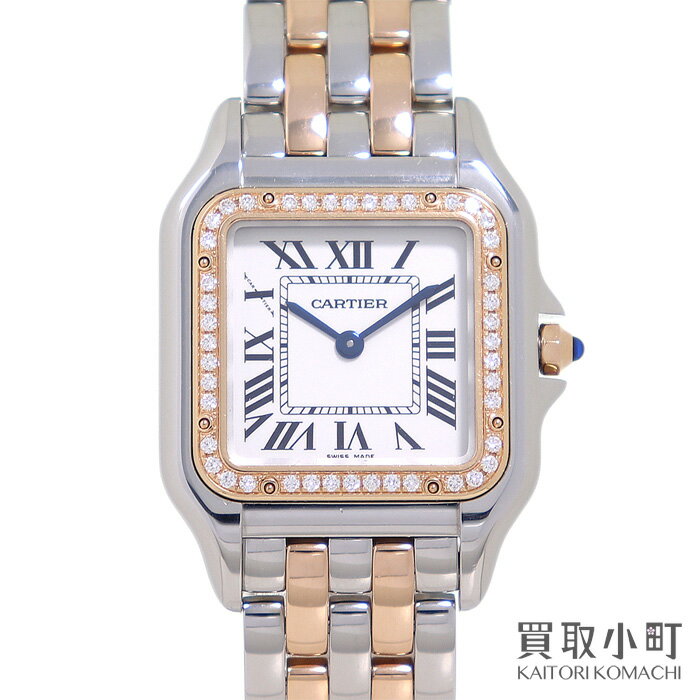 【美品】カルティエ 【CARTIER】W3PN0007 パンテール ドゥ カルティエ ウォッチ MM ダイヤモンド 18Kピンクゴールド コンビ レディースウォッチ 2ロウ ダイヤベゼル SS×K18PGブレス クォーツ 女性用腕時計 PANTHERE MM WATCH WITH DIAMONDS【Aランク】【中古】のサムネイル