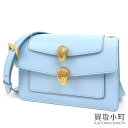 【最大1万円OFFクーポン! 5/10～】【美品】ブルガリ × アレキサンダーワン【ALEXANDER WANG × BVLGARI】セルペンティフォーエバー ベルトバッグ ショルダー ブルー スネークヘッド ダブルフラップ 290306 SERPENTI FOREVER FLAP 【中古】