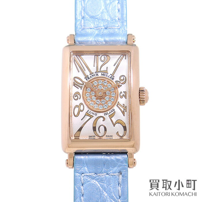 【美品】フランクミュラー【FRANCK MULLER】 ロングアイランド プティ パスティーユ ブルーサファイア 18Kピンクゴールド 革ベルト レディースウォッチ 女性用腕時計 802QZRELCD1PBSLTD 5N 18KPG LONG ISLAND PETIT PASTILLE【Aランク】【中古】のサムネイル