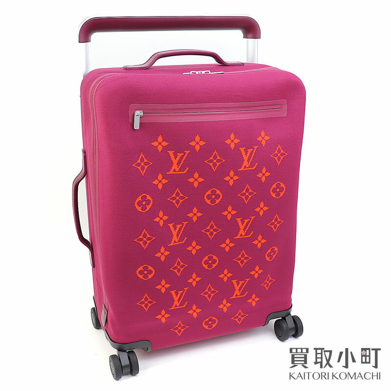 【美品】ルイヴィトン【LOUIS VUITTON】M20131 ホライゾンソフト 4R55 モノグラム ジャカードニット ボルドー 4輪キャリーケース トローリー スーツケース キャスター付き旅行鞄 トラベルバッグ LV HORIZON SOFT 4R55 TRAVEL ROLLING LUGGAGES【Aランク】【中古】