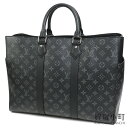 【美品】ルイヴィトン【LOUIS VUITTON】M46451 サックプラ 24H トモノグラム エクリプス ノワール 2WAYショルダー トートバッグ ダッフル ラージ LV SAC PLAT 24H【Aランク】【中古】