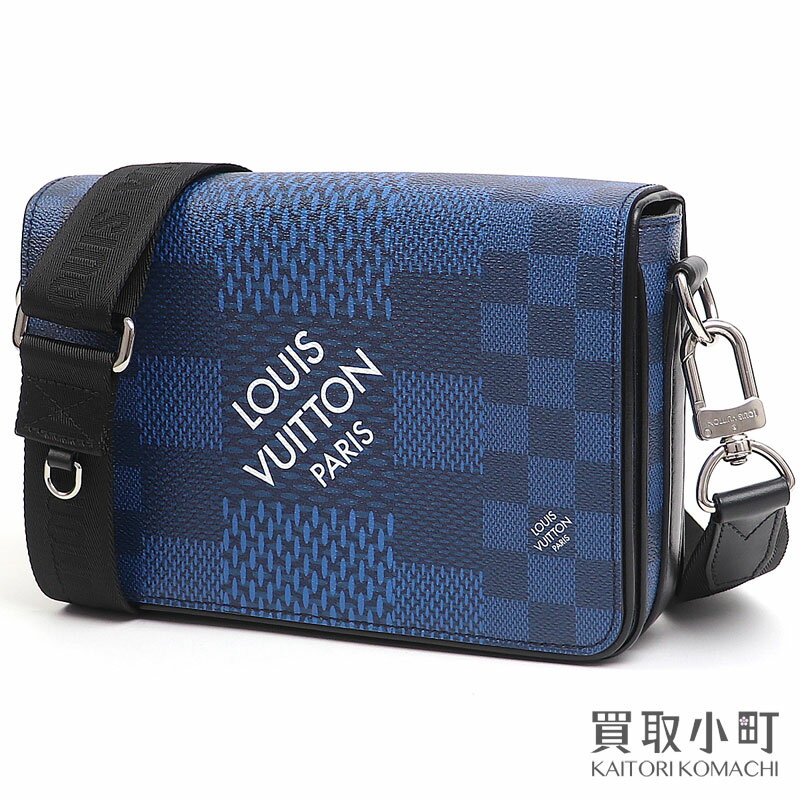 【美品】ルイヴィトン【LOUIS VUITTON】N50026 ステュディオ メッセンジャー ダミエグラフィット 3D マリーヌ ショルダーバッグ クロスボディ 斜め掛け LV STUDIO MESSENGER【Aランク】【中古】