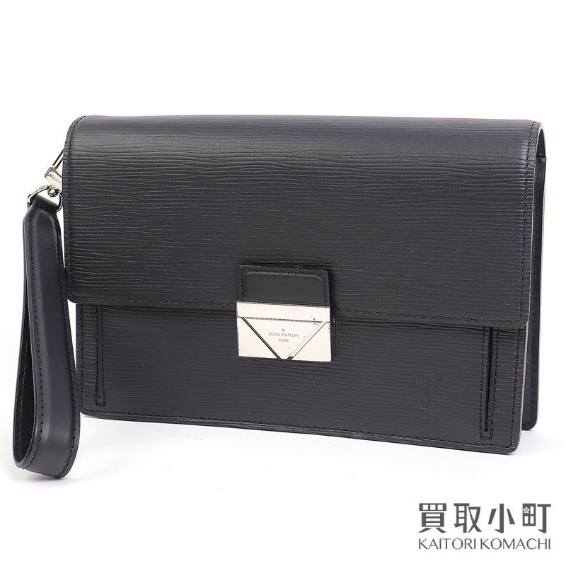 【最大3万円OFFクーポン! 6月4日20時～】【美品】ルイヴィトン【LOUIS VUITTON】M42742 ポシェットテムズ エピ ノワール シルバー金具 セカンドバッグ メンズ クラッチ リストレット ブラックレザー LV CLUTCH THAMES EPI NO【中古】