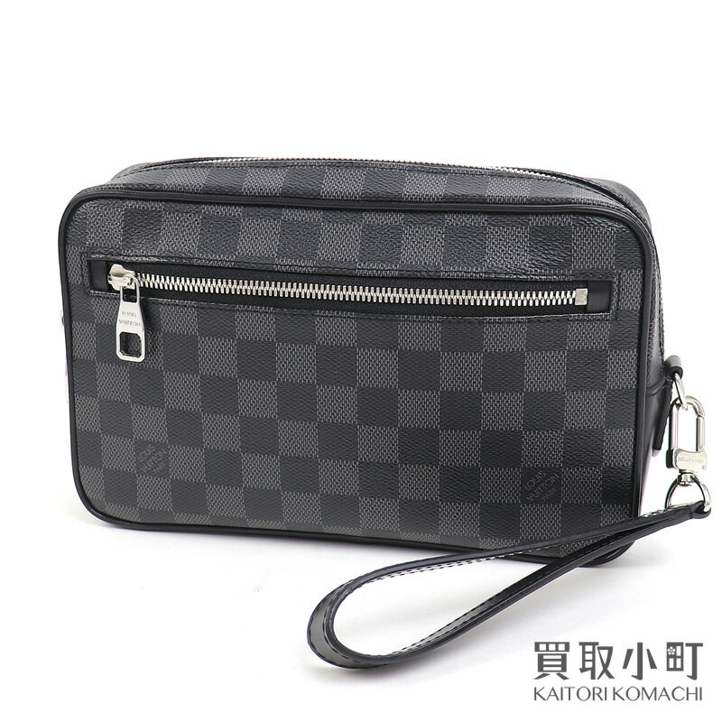 【最大3万円OFFクーポン! 5/15～】【美品】ルイヴィトン【LOUIS VUITTON】N41664 ポシェット カサイ ダミエグラフィット セカンドバッグ クラッチバッグ メンズ ポーチ ブラックレザー LV KASAI CLUTCH DAMIER GRAPHITE【Aランク】【中古】