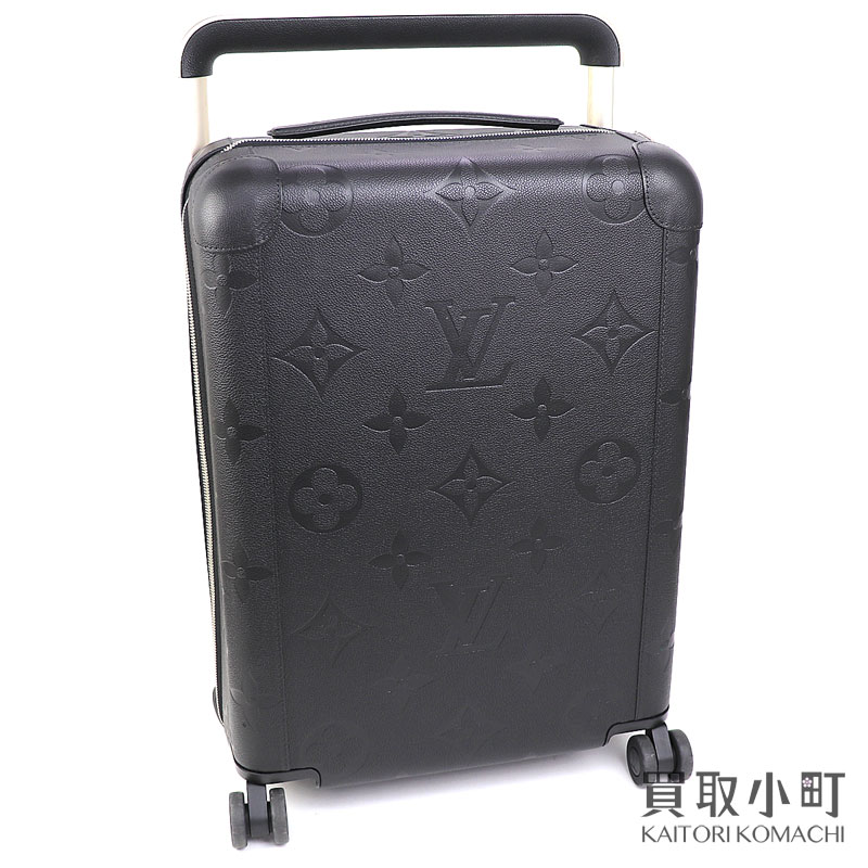 【美品】ルイヴィトン【LOUIS VUITTON】M46115 スーツケース ホライゾン 55 モノグラム アンプラント ジャイアント レザー 4輪キャリーケース トローリー スーツケース キャスター付き旅行鞄 トラベルバッグ LV HORIZON 55 MONOGRAM EMPREINTE【Aランク】【中古】