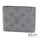 【最大1万円OFFクーポン! 4/24～】【未使用品】ルイヴィトン【LOUIS VUITTON】M81383 ポルトフォイユ ミュルティプル モノグラムシャドウ アンスラサイトグレー レザー 二つ折り財布 札入れ ウォレット カードケース LV AEROGRAM M【中古】