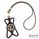 【美品】ルイヴィトン【LOUIS VUITTON】M68382 フォンホルダー ルイーズ LVサークル ネックストラップ付き スマートフォンホルダー LOUISE PHONE HOLDER【Aランク】【中古】