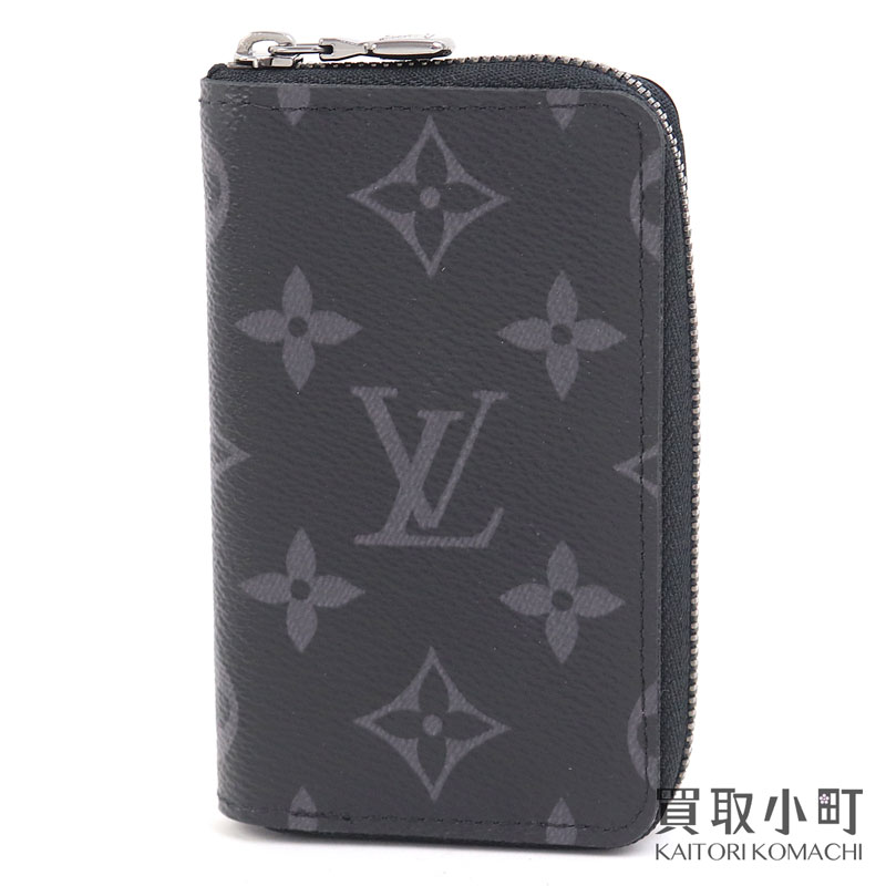 【美品】ルイヴィトン【LOUIS VUITTON】M81662 ジッピーコインパース ヴェルティカル モノグラムエクリプス ラウンドファスナー カードケース 財布 サイフ LV ZIPPY COIN PURSE VERTICAL TAIGA NOIR【SAランク】【中古】