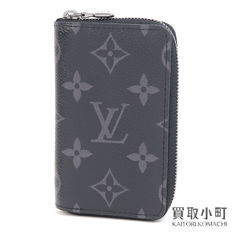 【美品】ルイヴィトン【LOUIS VUITTON】M81662 ジッピーコインパース ヴェルティカル モノグラムエクリプス ラウンドファスナー カードケース 財布 メンズ サイフ LV ZIPPY COIN PURSE VERTICAL TAIGA NOIR【SAランク】【中古】