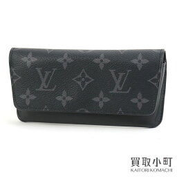 【美品】ルイヴィトン【LOUIS VUITTON】GI0296 エテュイ リュネット ウディ メガネケース モノグラムエクリプス ブラックレザー サングラス 眼鏡 LV WOODY GLASSES CASE【Aランク】【中古】