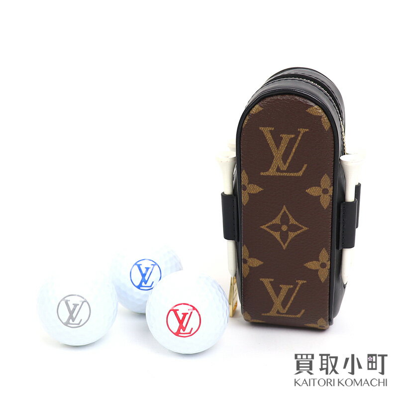 【最大3万円OFFクーポン! 10/15〜】【未使用品】ルイヴィトン【LOUIS VUITTON】GI0826 ゴルフセット アンドルーズ モノグラム マカサー ゴルフ アンドリュース ブラックレザー ゴルフボール×3 ティー×4 ケース LV ANDREWS GOLF 【中古】