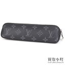 【最大1万円OFFクーポン 4/24～】【美品】ルイヴィトン【LOUIS VUITTON】GI0199 トゥルース エリザベット モノグラムエクリプス ブラックレザー ペンケース 筆記具入れ LV PENCIL POUCH ELIZABETH MONOGRAM ECLIPSE【Aランク】【 【中古】