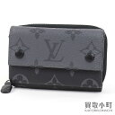 【最大1万円OFFクーポン! 5/5～】【美品】ルイヴィトン【LOUIS VUITTON】M82771 ジッピー オーガナイザー モノグラムエクリプス リバース コインケース サイフ カードケース コンパクトウォレット 財布 ZIPPED ORGANIZER MONOGRAM E【中古】