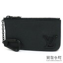 【美品】ルイヴィトン【LOUIS VUITTON】M81031 ポシェットクレ アエログラム レザー ノワール カードキーケース コインケース 小銭入れ キーホルダー キーポーチ 財布 LV KEY POUCH【Aランク】【中古】