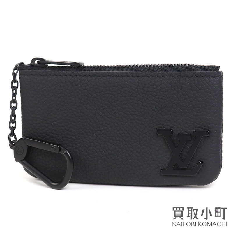 【最大1万円OFFクーポン! 5/10～】【美品】ルイヴィトン【LOUIS VUITTON】M81031 ポシェットクレ アエログラム レザー ノワール カードキーケース コインケース 小銭入れ キーホルダー キーポーチ 財布 LV KEY POUCH【Aランク】【 【中古】