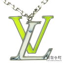 【美品】ルイヴィトン【LOUIS VUITTON】M00526 ペンダント LVカラーズ ロングネックレス イエロー ロゴ コリエ モノグラムモチーフ LVイニシャル アクセサリー LV PENDANT NECKLACE【Aランク】【中古】