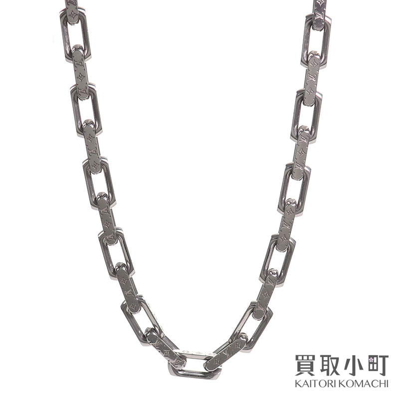 楽天買取小町ルイヴィトン【LOUIS VUITTON】M00307 ネックレス チェーン モノグラム シルバー メンズ アクセサリー ファッションジュエリー コリエ MONOGRAM CHAIN NECKLACE【ABランク】【中古】