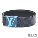 【最大3万円OFFクーポン! 5/1～】【未使用品】ルイヴィトン【LOUIS VUITTON】M9210V ベルト サンチュール LVイニシアル 40MM ダミエコバルト レザー LVロゴバックル 85cm SAINT-CHEOL LV INITIALES DAMIER COBALT BELT【Sランク】【【中古】