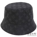 【美品】ルイヴィトン【LOUIS VUITTON】M7014M シャポー モノグラムレイン ノワール ナイロン リバーシブル 帽子 ハット キャップ 古着 アパレル ブラック Mサイズ LV MONOGRAM BOB BLACK 【Aランク】【中古】