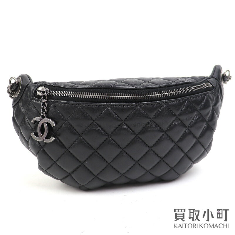 【最大3万円OFFクーポン! 5/15～】【美品】シャネル 【CHANEL】マトラッセ チェーン ボディバッグ ブラック ラムスキン ココマークチャーム ヒップバッグ クロスボティ チェーンショルダー ウエストポーチ A94102 #19 MATRASSE CHA【中古】