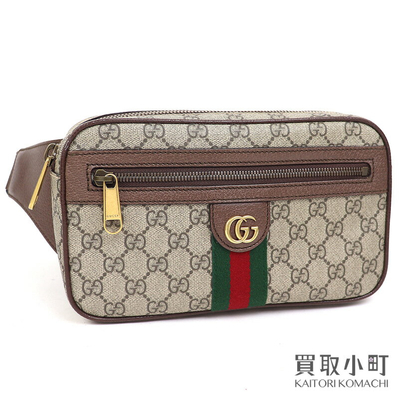 グッチ【GUCCI】オフィディア GG ベルトバッグ GGスプリームキャンバス ベージュ ウェブ クロスボディ ショルダー 斜め掛け ウエストポーチ 574796 97SIT 8747 OPHIDIA GG BELT BAG【ABランク】【中古】