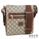 【最大1万円OFFクーポン! 5/5～】【美品】グッチ【GUCCI】GGスプリーム メッセンジャーバッグ インターロッキングG ブラウンレザー キャンバス スモール ショルダー 斜め掛け 681021 92THG 8563 MESSENGER BAG【Aランク】【中古】【中古】