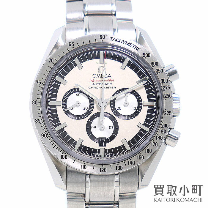 【最大3万円OFFクーポン! 5/15～】オメガ 【OMEGA】3506.31.00 スピードマスター レーシング シューマッハ レジェンド クロノグラフ オートマティック アイボリー メンズウォッチ 男性用腕時計 自動巻き SSブレス 3506-31 SPEEDMA【中古】