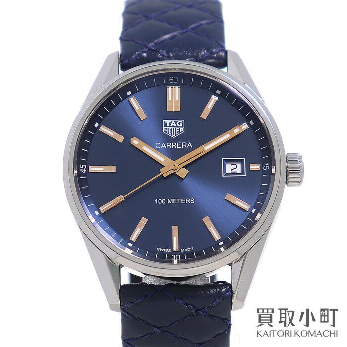 【最大1万円OFFクーポン! 5/20～】【美品】タグホイヤー【TAGHeuer】カレラ 39MM クォーツ ネイビー ローズゴールドハンド クラシック メンズウォッチ 革ベルト 男性用腕時計 WAR1112.FC6391 CARRERA 39MM WATCH【Aランク】【中古【中古】