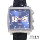 【最大1万円OFFクーポン! 4/20～】【美品】タグホイヤー 【TAGHeuer】 モナコ キャリバー12 クロノグラフ オートマティック ブルー 革ベルト メンズウォッチ 自動巻き 男性用腕時計 2カウンター クラシック CAW2111.FC6183 MONACO 【中古】