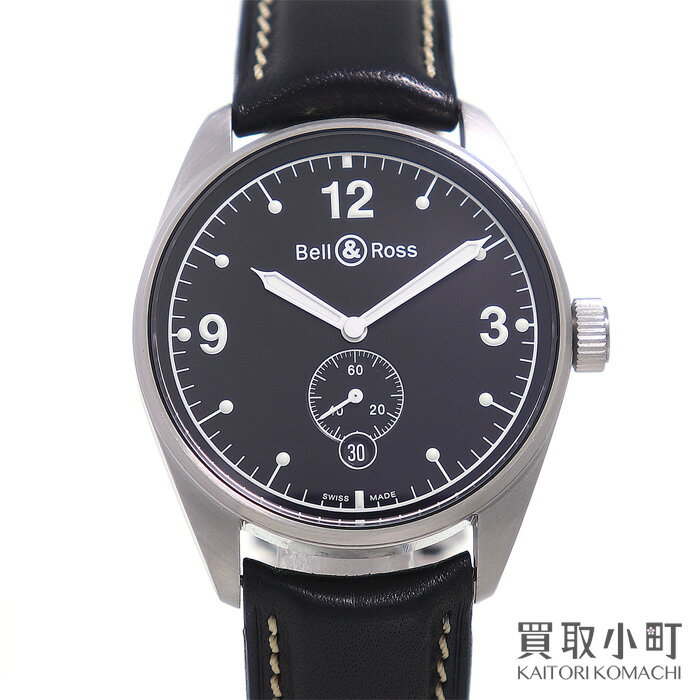 【美品】ベル&ロス 【 Bell&Ross 】 ヴィンテージ123 オートマティック ウォッチ ブラック 自動巻き レザー 革ベルト 男性用腕時計 BR123 123B VINTAGE123 AUTOMATIC WATCH 【Aランク】【中古】