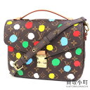 【美品】ルイヴィトン【LOUIS VUITTON】M46384 LV×YK ポシェットメティスMM モノグラム インフィニティドット 草間彌生 コラボ ペイント...