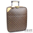 【美品】ルイヴィトン 【LOUIS VUITTON】 M23293 ペガス45 モノグラム キャリーケース トローリー スーツケース キャスター付き旅行バッグ ...